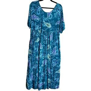 Diane Von Furstenberg Color Authority Maxi Sun Dress Women S / M Floral Paisley